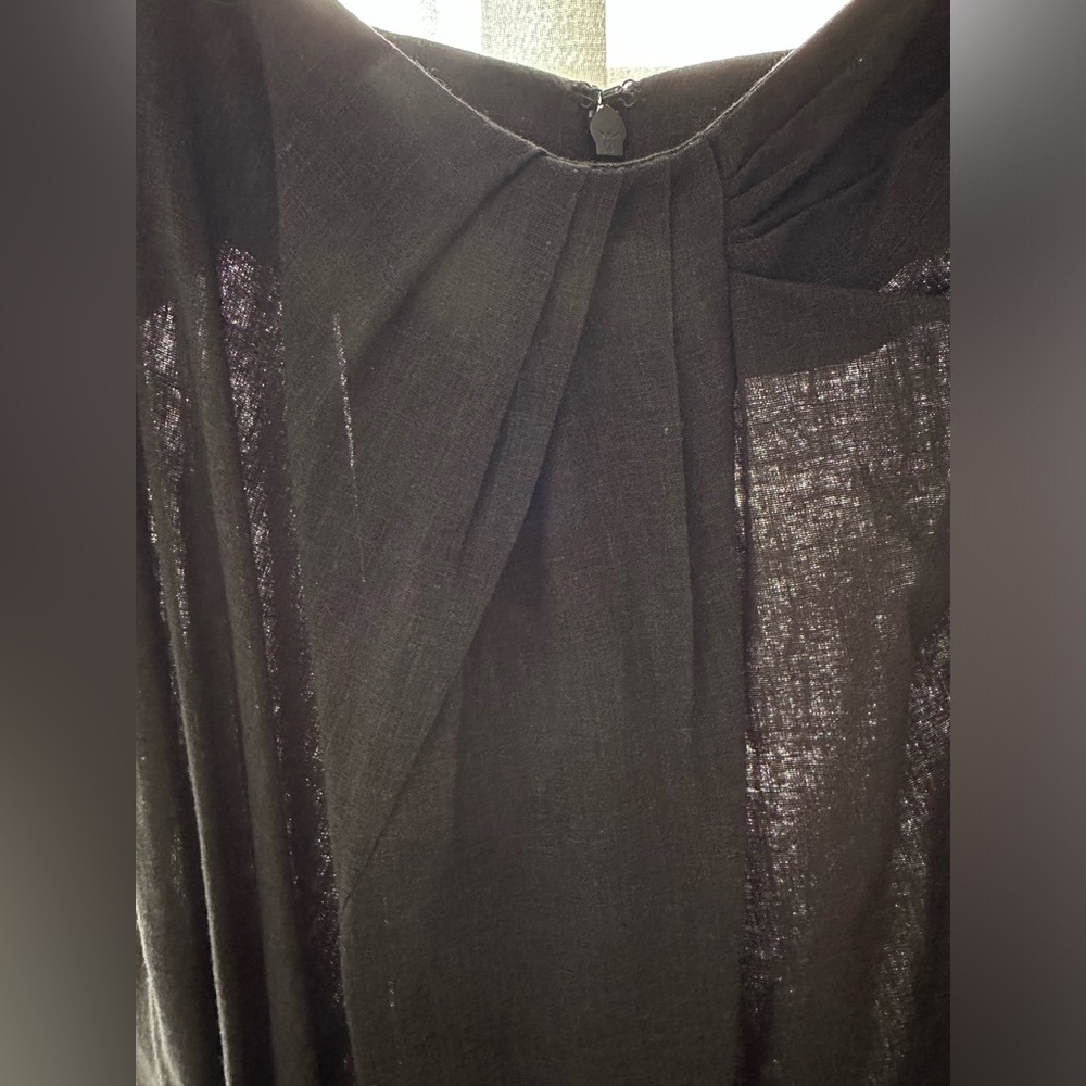 Vince Midi Asymmetric Drape Front Linen Blend Dre… - image 6